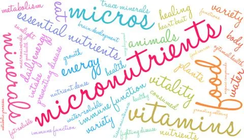 Micronutrients Word Cloud Stock Illustration