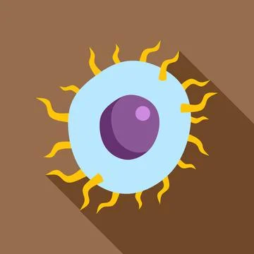 Microorganism cell icon representing science and biology Stock Illustration