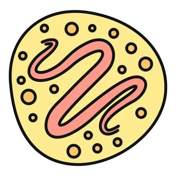 Microorganism cell showing internal components biology concept Stock Illustration