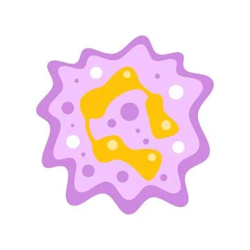 Microorganism cell structure showing nucleus concept icon イラスト素材