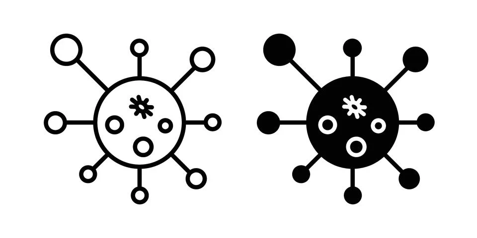 Microorganism icon Illustration set. Vector Eps10 for apps Stock Illustration