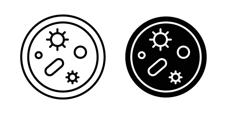 Microorganism icon set, collection of vector icons Stock Illustration