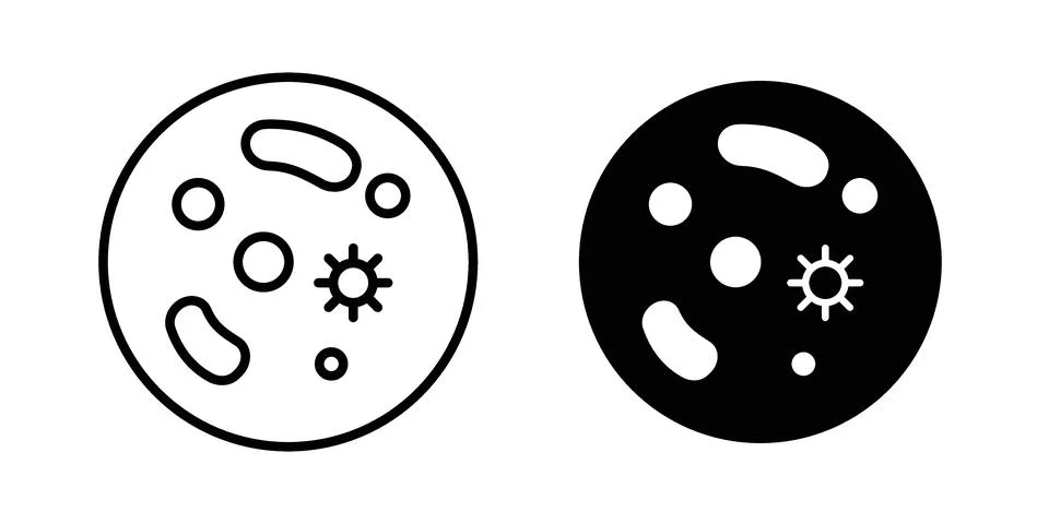 Microorganism icon set. Vector EPS 10 Stock Illustration