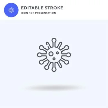 Microorganism icon vector, filled flat sign, solid pictogram isolated on white 스톡 일러스트