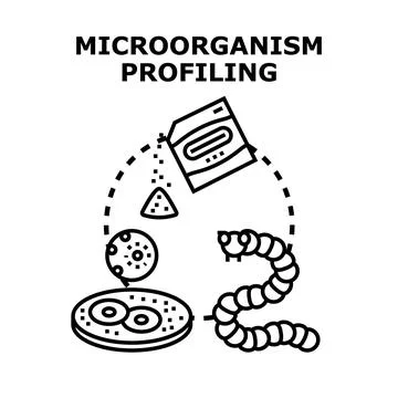 Microorganism profiling process analyzing biological samples Stock Illustration