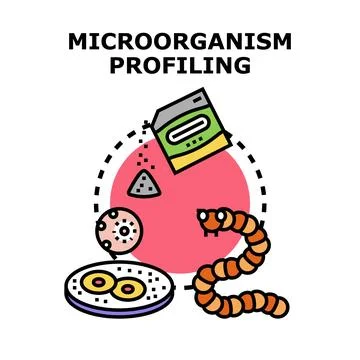 Microorganism profiling process analyzing biological samples Stock Illustration