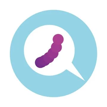 Microorganism in speech bubble isolated icon Illustrazione stock