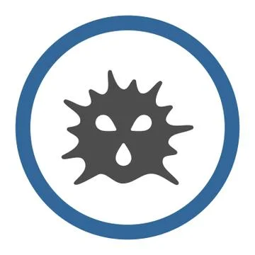 Microorganism Structure Rounded Vector Icon Illustrazione stock