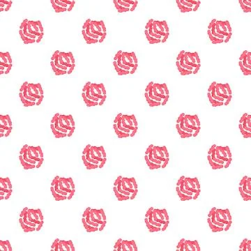 Microorganisms or bacteria forming a seamless pattern Stock Illustration