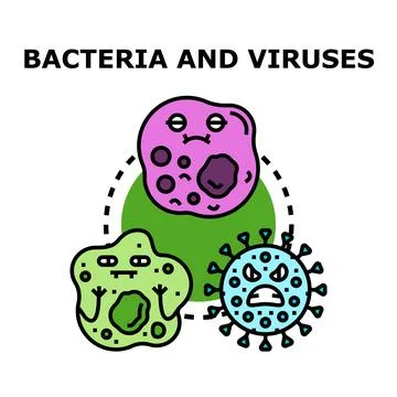 Microorganisms spreading illness and contagion concept 스톡 일러스트