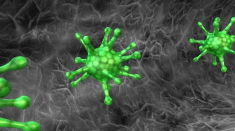 Microorganisms.Viruses.Seamless loop Stock Footage 46389297