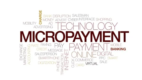 Micropayment animated word cloud, text design animation. Kinetic typography. Stock Footage 82356930