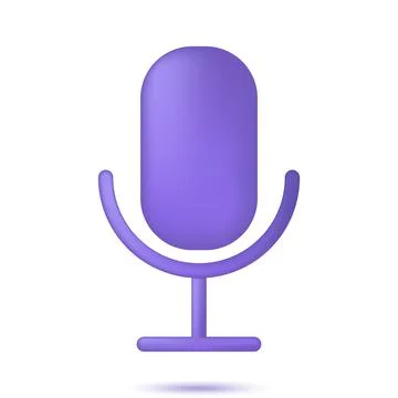 Microphone 3d icon Illustrazione stock