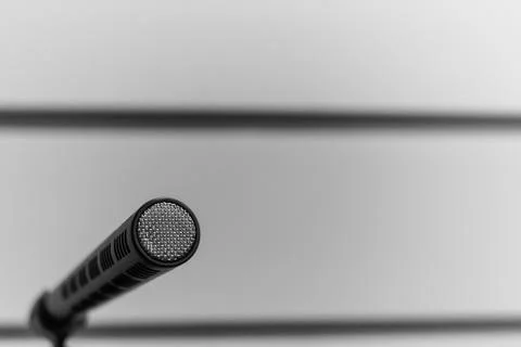 Microphone 6 bw 스톡 사진