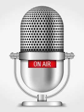 Microphone On The Air Stock Illustration