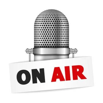 Microphone On Air Illustrazione stock