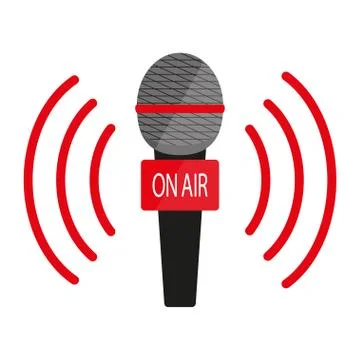 Microphone On air Stock Illustration