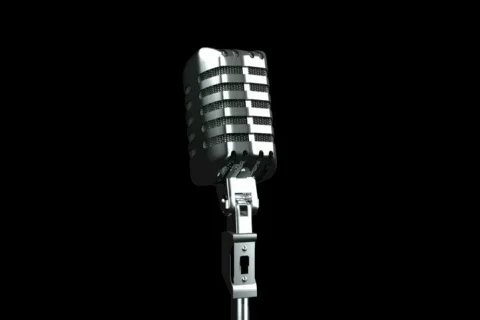 Microphone with Alpha Channel Loopable NTSC Stockbeeldmateriaal 459492