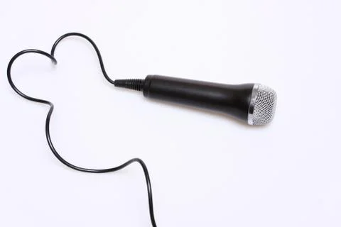 Microphone and cord Stock Photos