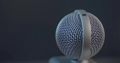 Microphone and hand. Close up. Macro 库存影片 79833219