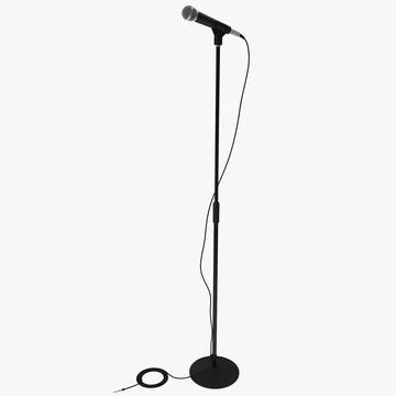 Microphone and Stand 3D Model