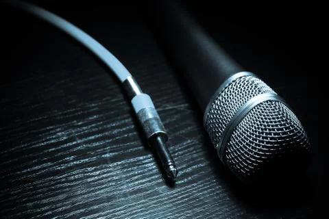 Microphone and whire Stock Photos