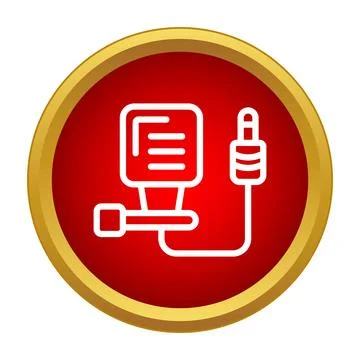 Microphone audio jack input cable technology icon Stock Illustration