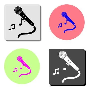 Microphone audio music. flat vector icon Stock Illustration