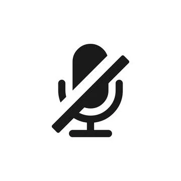 Microphone Audio Muted vector illustration. Mute Microphone icon isolated. Ve Stock Illustration