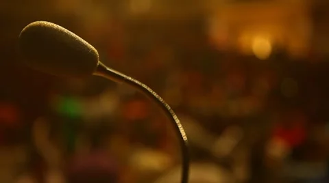Microphone at Auditorium Stock Footage 59753503