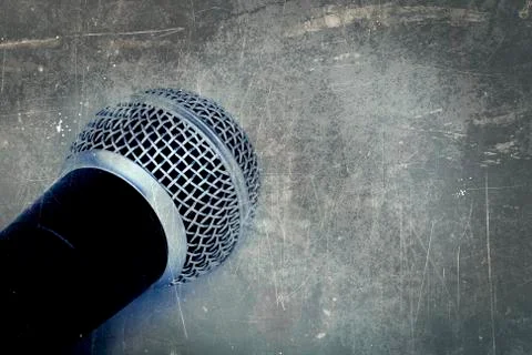 Microphone background Foto stock
