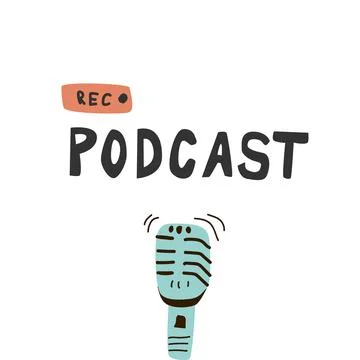 Microphone background for podcast Stock Illustration