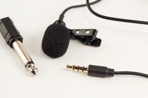 Microphone for Blogging with Jack Adapter Foto stock