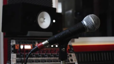 Microphone blur Stock Footage 142811100