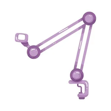 Microphone boom arm Stock Illustration
