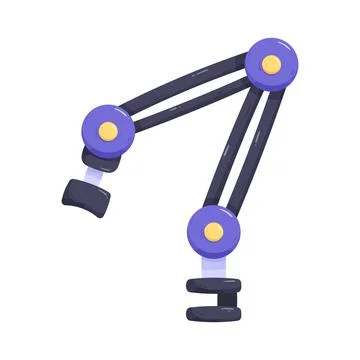 Microphone boom arm Stock Illustration