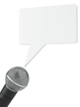 Microphone with bubble chat 库存插图