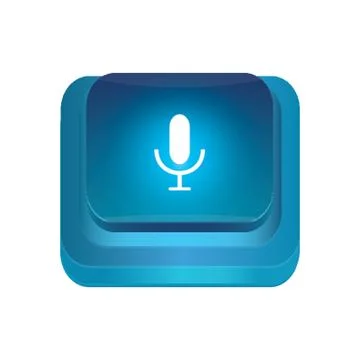 Microphone Button Stock Illustration