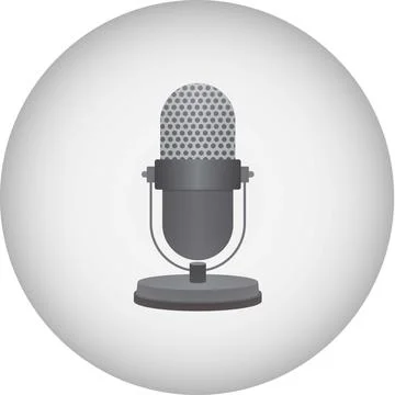 Microphone button Stock Illustration