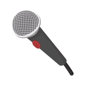 Microphone cartoon icon Stock Illustration
