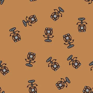 Microphone character retro music vector seamless pattern Illustrazione stock