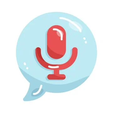 Microphone chat Stock Illustration