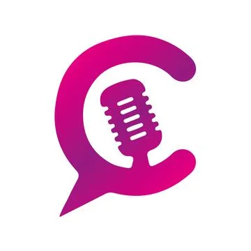 Microphone on circle Audio Streaming Creative Icon Design Pro Vector Stock Illustration