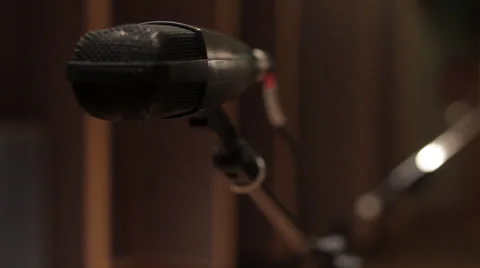 Microphone, close-up Stock Footage 63300034