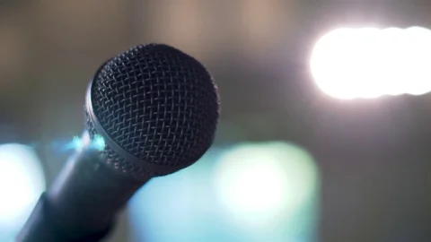 Microphone Close Up Stock Footage 82882854