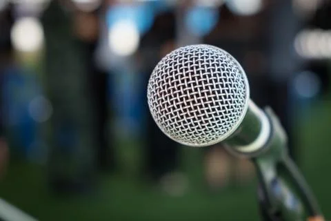 Microphone close-up Foto stock