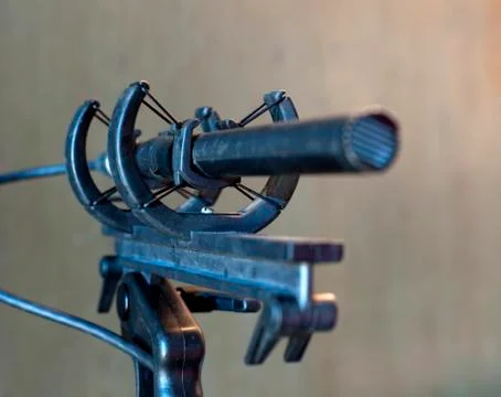 Microphone close-up on stage Stock Photos