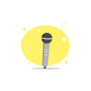 Microphone colorful flat vector icon Stock Illustration