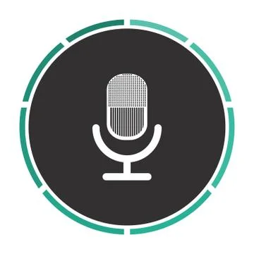 Microphone computer symbol Illustrazione stock