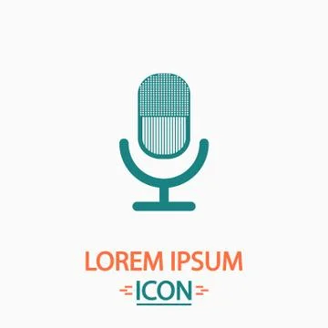 Microphone computer symbol Illustrazione stock